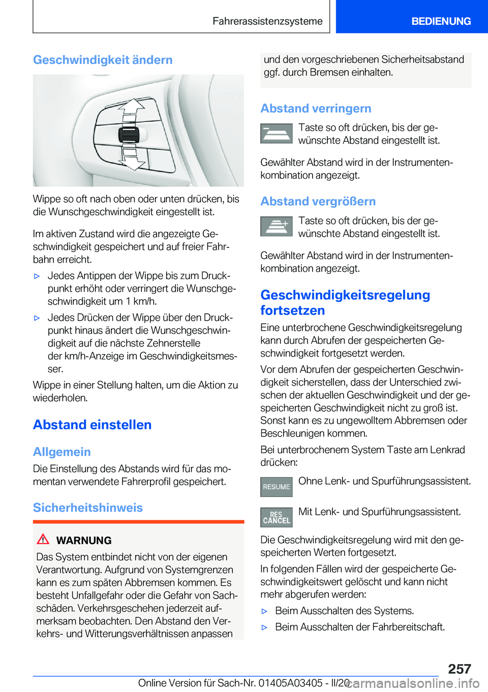 BMW X6 M 2020  Betriebsanleitungen (in German) �G�e�s�c�h�w�i�n�d�i�g�k�e�i�t��