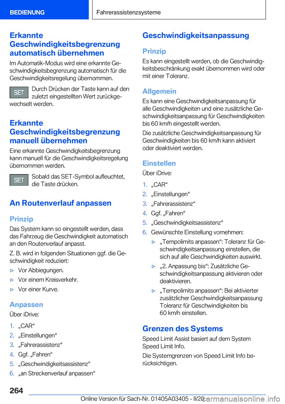 BMW X6 M 2020  Betriebsanleitungen (in German) �E�r�k�a�n�n�t�e
�G�e�s�c�h�w�i�n�d�i�g�k�e�i�t�s�b�e�g�r�e�n�z�u�n�g
�a�u�t�o�m�a�t�i�s�c�h��