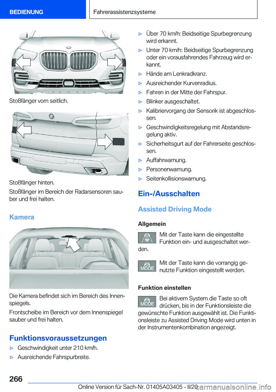 BMW X6 M 2020  Betriebsanleitungen (in German) �S�t�o�