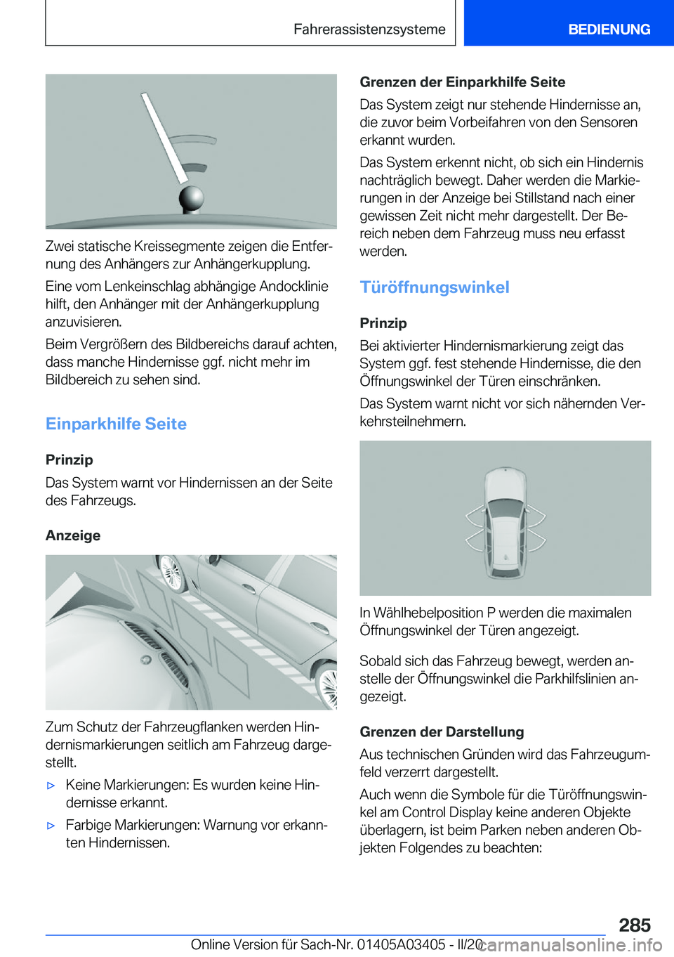 BMW X6 M 2020  Betriebsanleitungen (in German) �Z�w�e�i��s�t�a�t�i�s�c�h�e��K�r�e�i�s�s�e�g�m�e�n�t�e��z�e�i�g�e�n��d�i�e��E�n�t�f�e�rj�n�u�n�g��d�e�s��A�n�h�