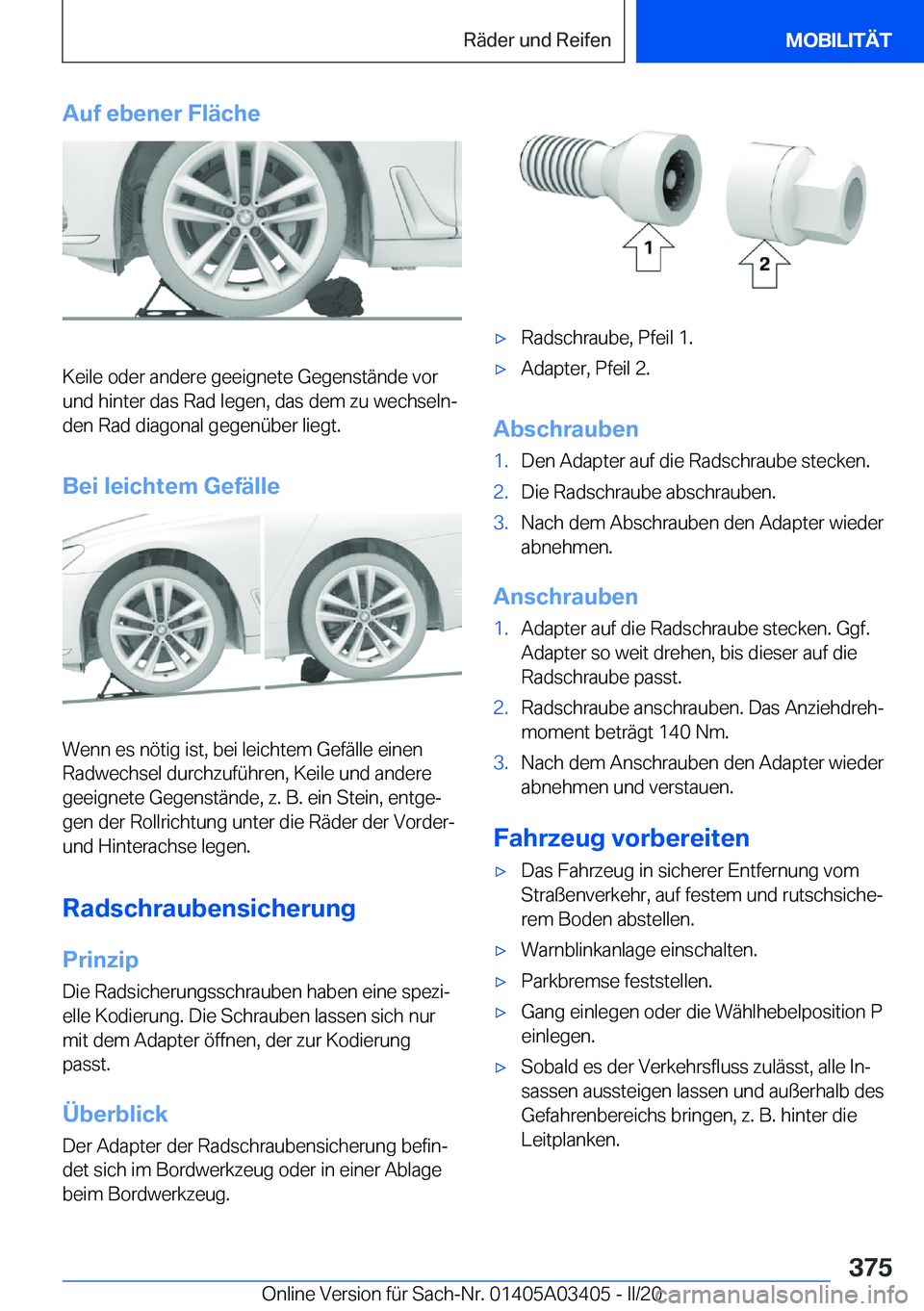 BMW X6 M 2020  Betriebsanleitungen (in German) �A�u�f��e�b�e�n�e�r��F�l�