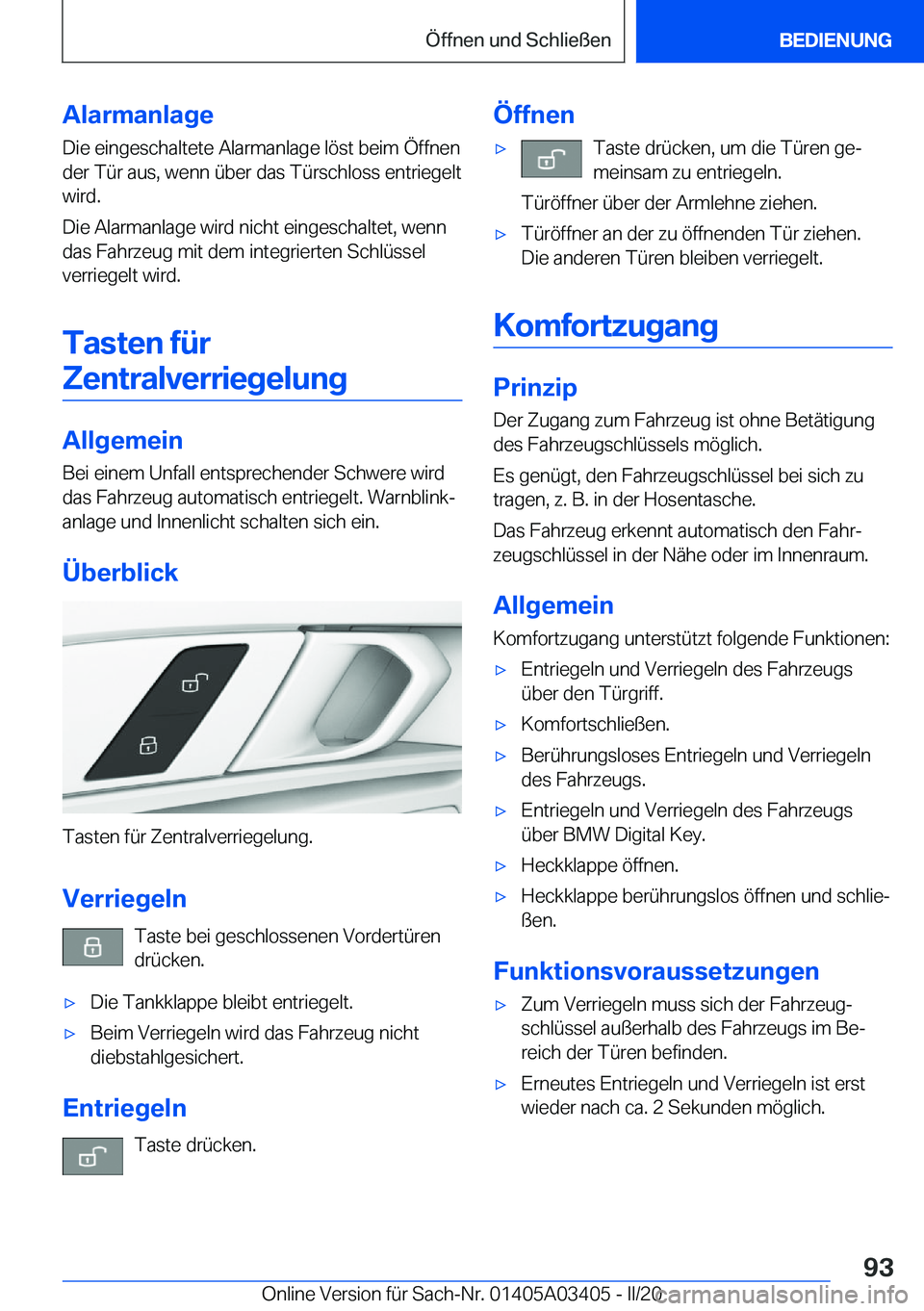 BMW X6 M 2020  Betriebsanleitungen (in German) �A�l�a�r�m�a�n�l�a�g�e
�D�i�e��e�i�n�g�e�s�c�h�a�l�t�e�t�e��A�l�a�r�m�a�n�l�a�g�e��l�