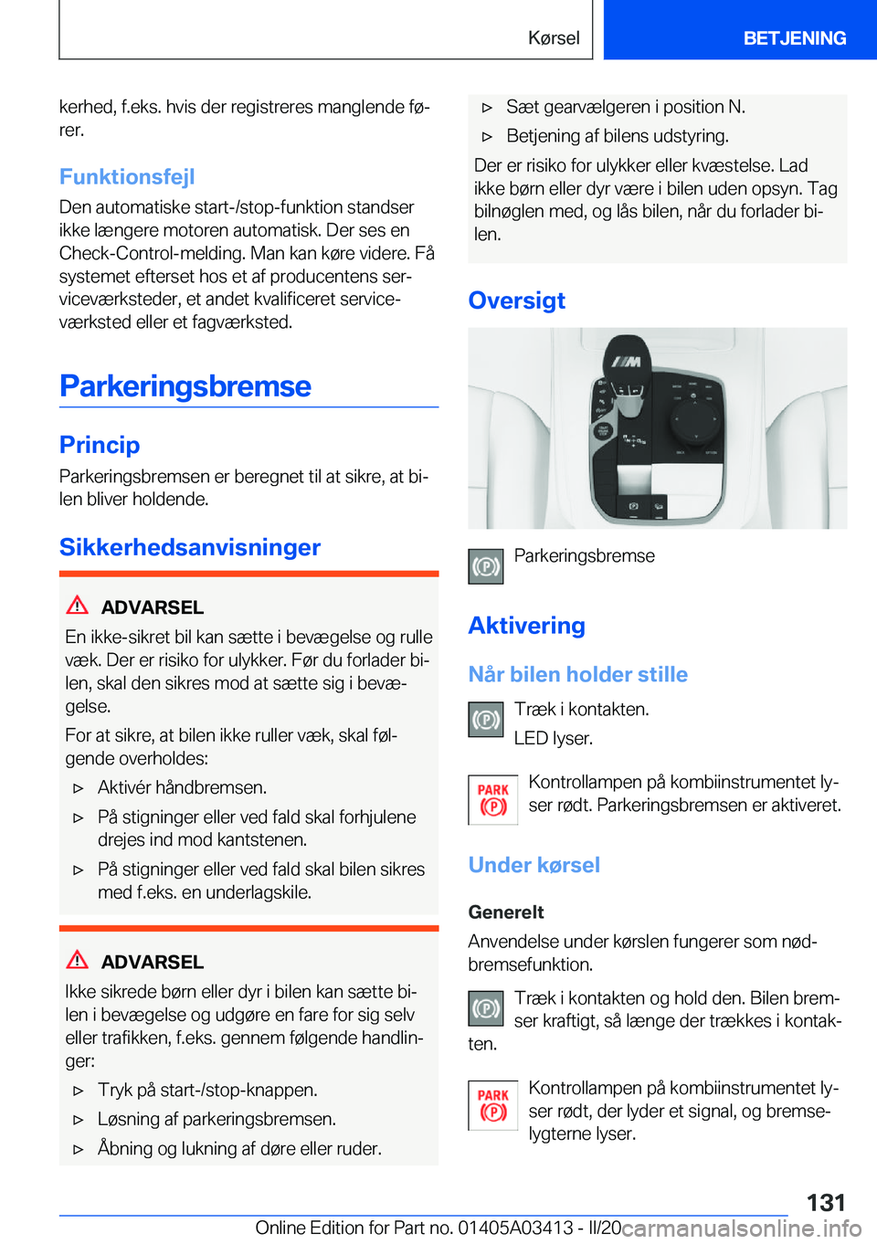 BMW X6 M 2020  InstruktionsbØger (in Danish) �k�e�r�h�e�d�,��f�.�e�k�s�.��h�v�i�s��d�e�r��r�e�g�i�s�t�r�e�r�e�s��m�a�n�g�l�e�n�d�e��f�