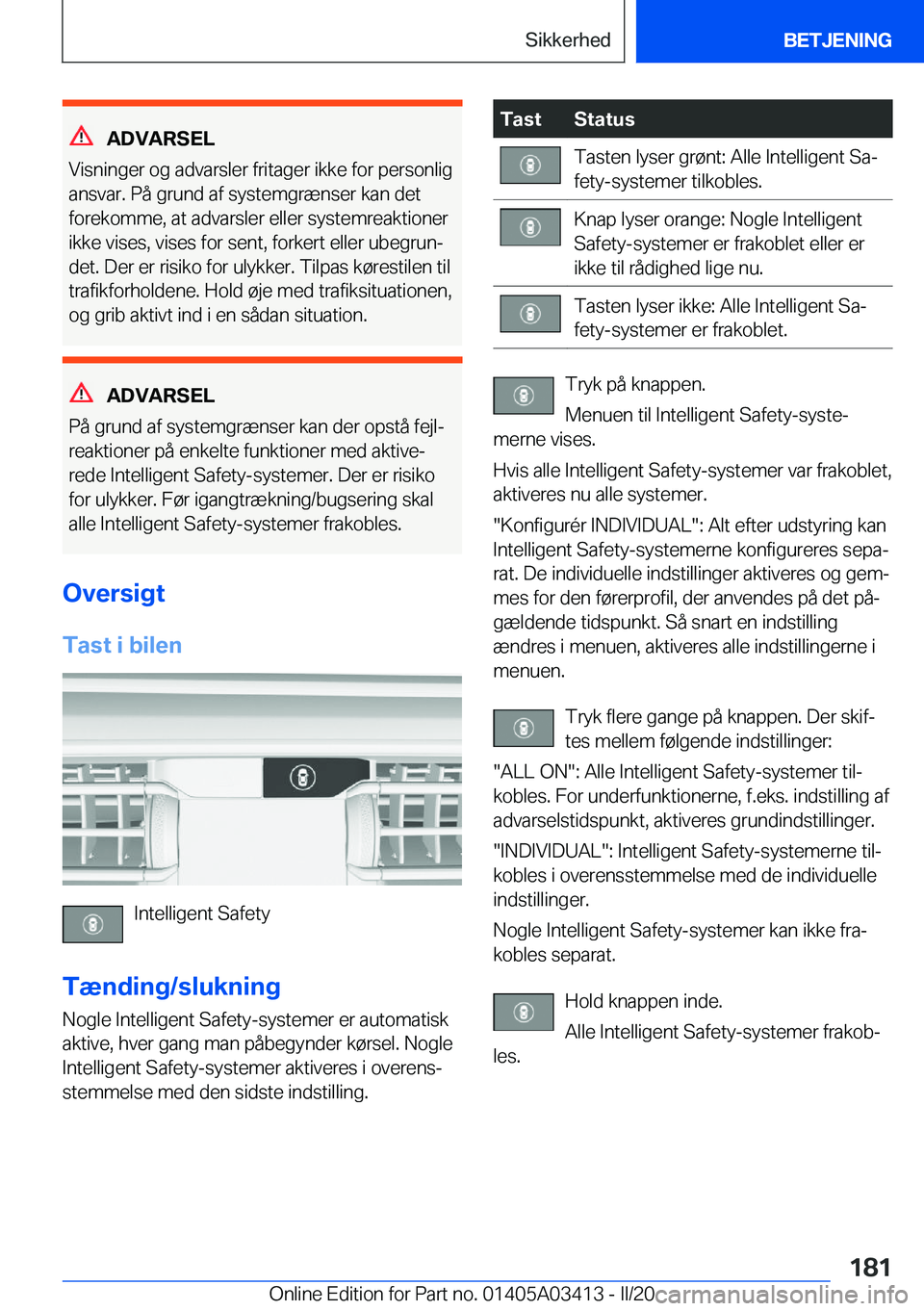 BMW X6 M 2020  InstruktionsbØger (in Danish) �A�D�V�A�R�S�E�L
�V�i�s�n�i�n�g�e�r��o�g��a�d�v�a�r�s�l�e�r��f�r�i�t�a�g�e�r��i�k�k�e��f�o�r��p�e�r�s�o�n�l�i�g �a�n�s�v�a�r�.��P�å��g�r�u�n�d��a�f��s�y�s�t�e�m�g�r�æ�n�s�e�r��k�a�n��d�e