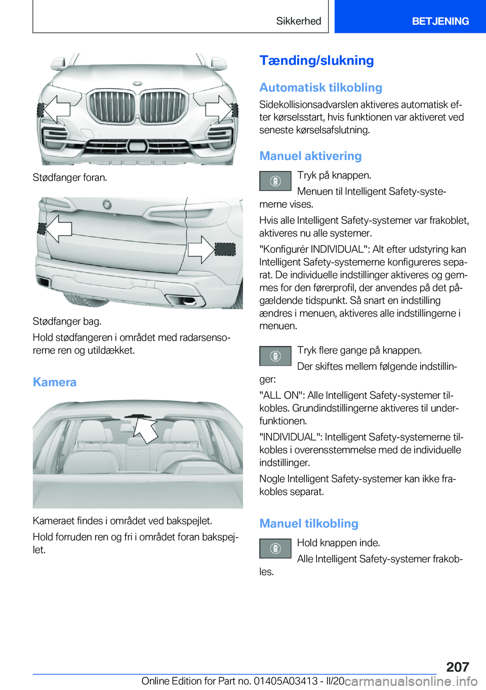 BMW X6 M 2020  InstruktionsbØger (in Danish) �S�t�