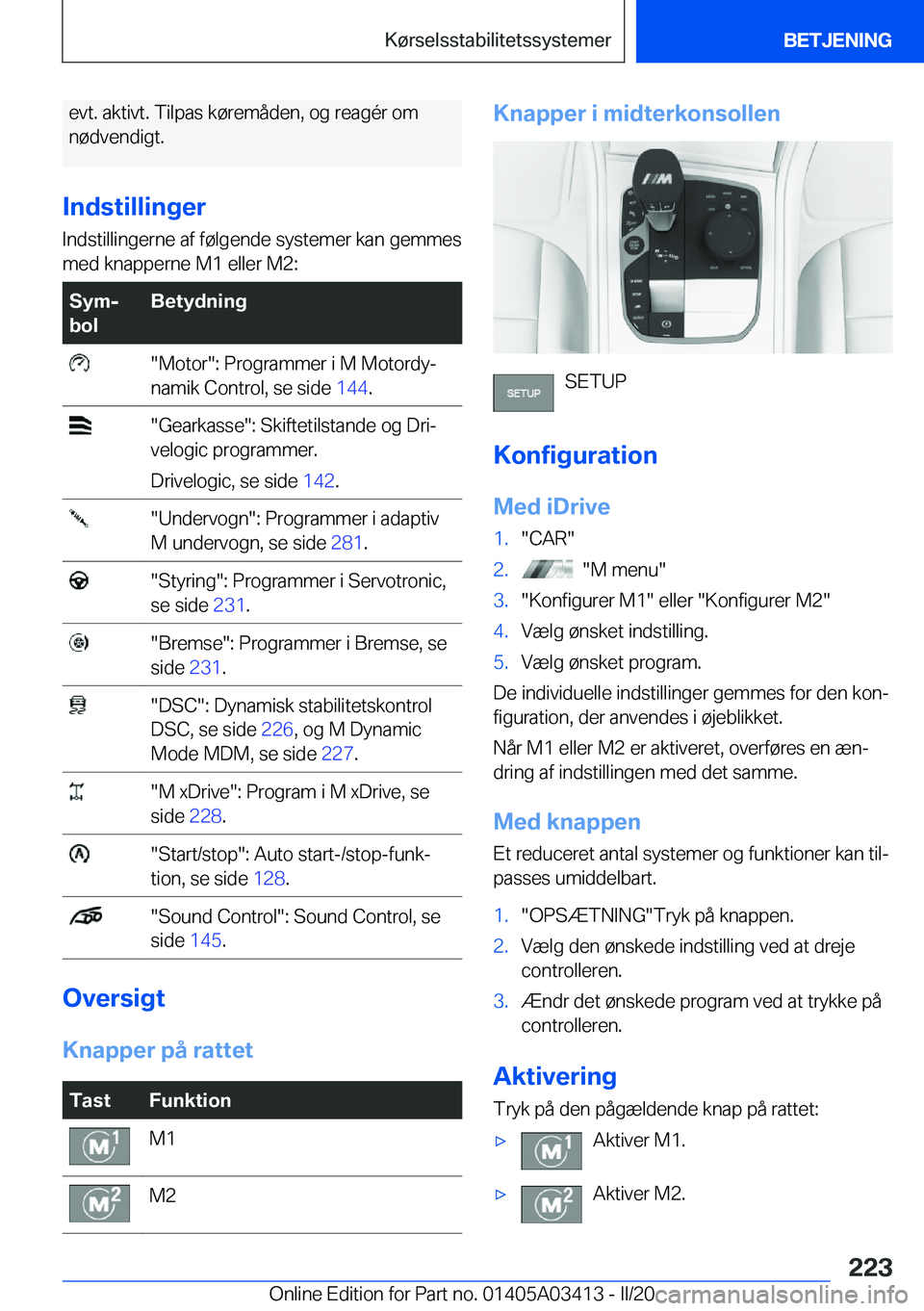 BMW X6 M 2020  InstruktionsbØger (in Danish) �e�v�t�.��a�k�t�i�v�t�.��T�i�l�p�a�s��k�