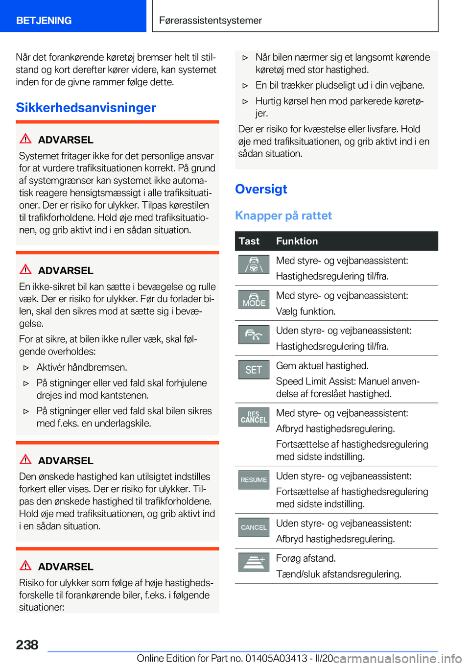 BMW X6 M 2020  InstruktionsbØger (in Danish) �N�å�r��d�e�t��f�o�r�a�n�k�