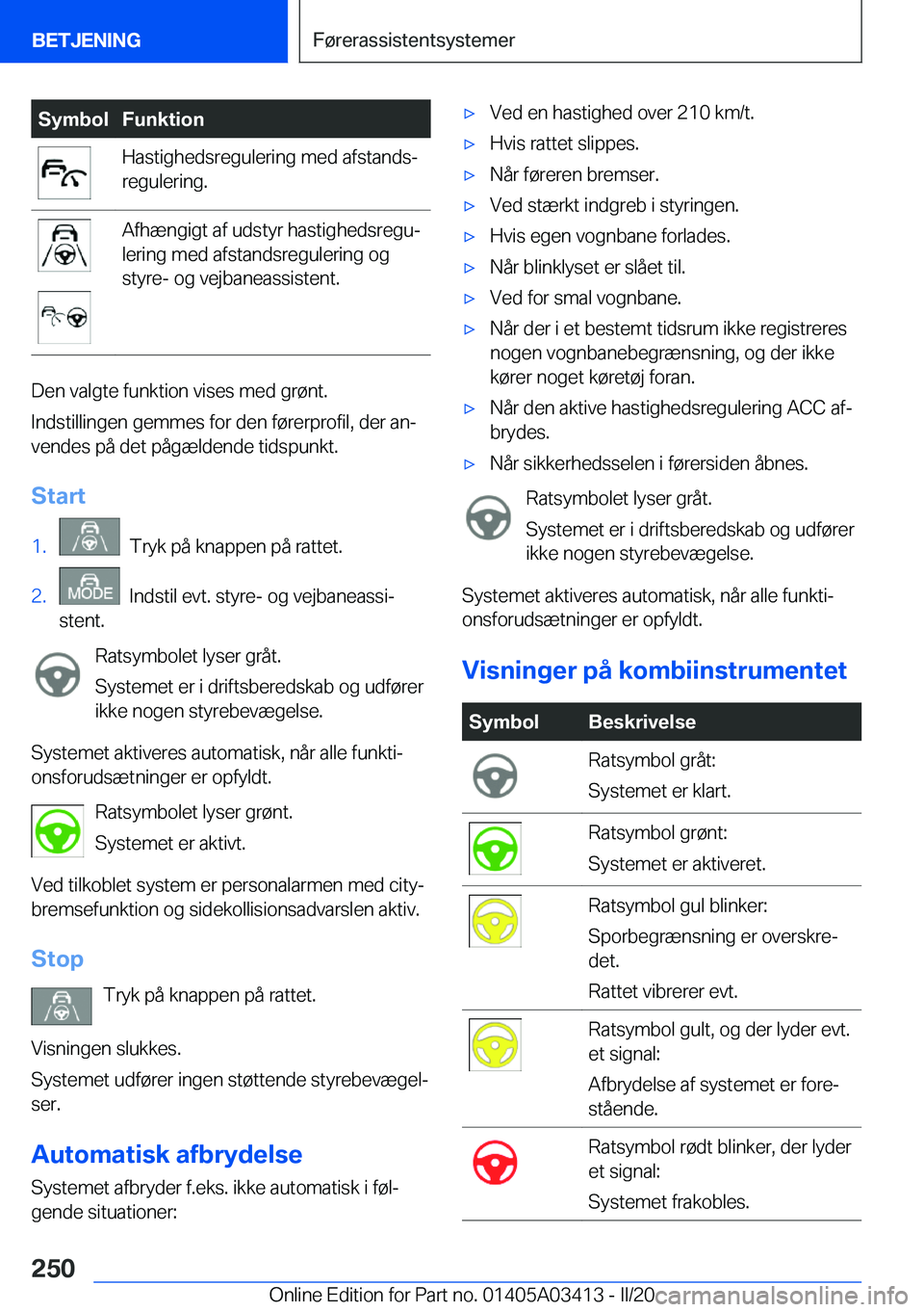 BMW X6 M 2020  InstruktionsbØger (in Danish) �S�y�m�b�o�l�F�u�n�k�t�i�o�n�H�a�s�t�i�g�h�e�d�s�r�e�g�u�l�e�r�i�n�g��m�e�d��a�f�s�t�a�n�d�sj
�r�e�g�u�l�e�r�i�n�g�.�A�f�h�æ�n�g�i�g�t��a�f��u�d�s�t�y�r��h�a�s�t�i�g�h�e�d�s�r�e�g�uj
�l�e�r�i�