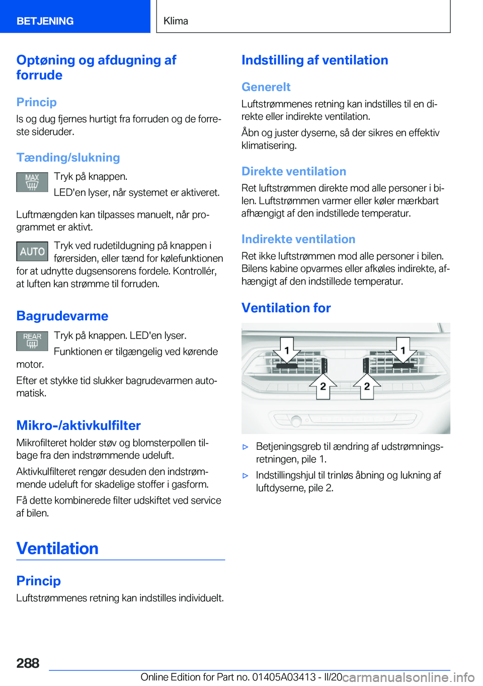 BMW X6 M 2020  InstruktionsbØger (in Danish) �O�p�t�