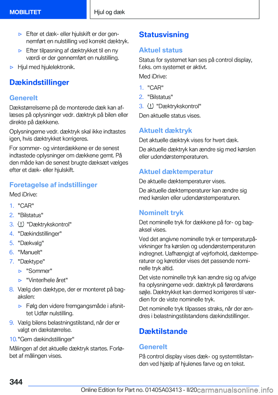 BMW X6 M 2020  InstruktionsbØger (in Danish) 'x�E�f�t�e�r��e�t��d�æ�k�-��e�l�l�e�r��h�j�u�l�s�k�i�f�t��e�r��d�e�r��g�e�nj�n�e�m�f�