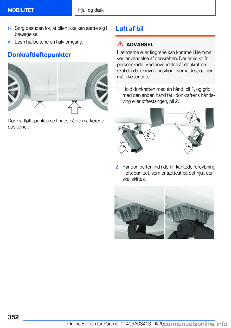 BMW X6 M 2020  InstruktionsbØger (in Danish) 'x�S�
