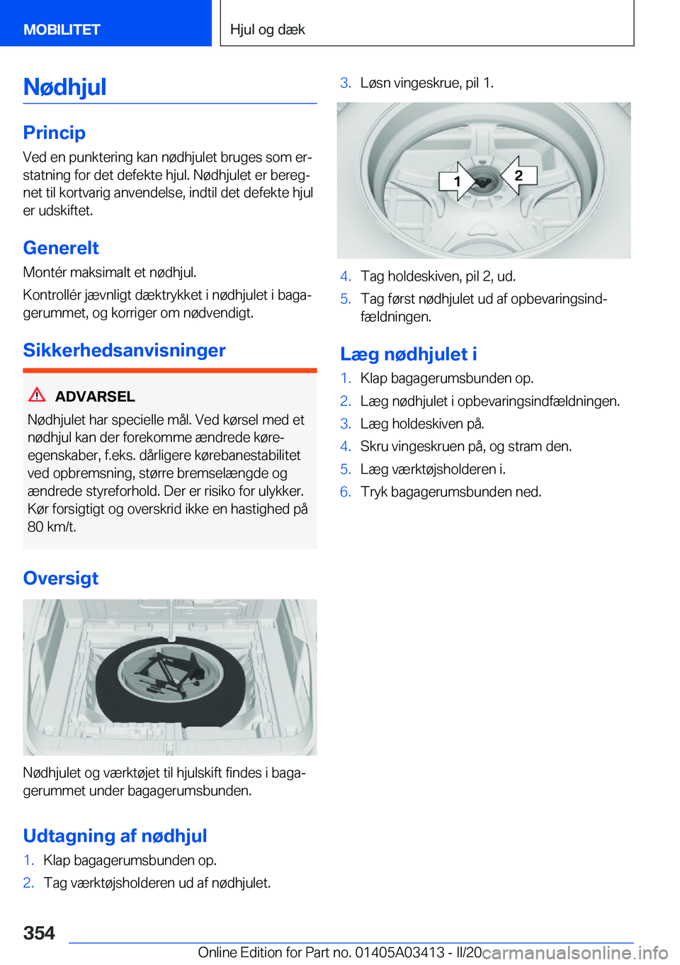 BMW X6 M 2020  InstruktionsbØger (in Danish) �N�