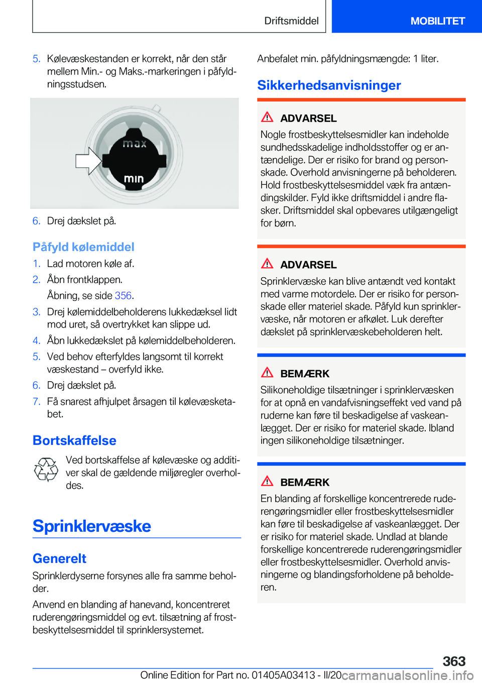 BMW X6 M 2020  InstruktionsbØger (in Danish) �5�.�K�