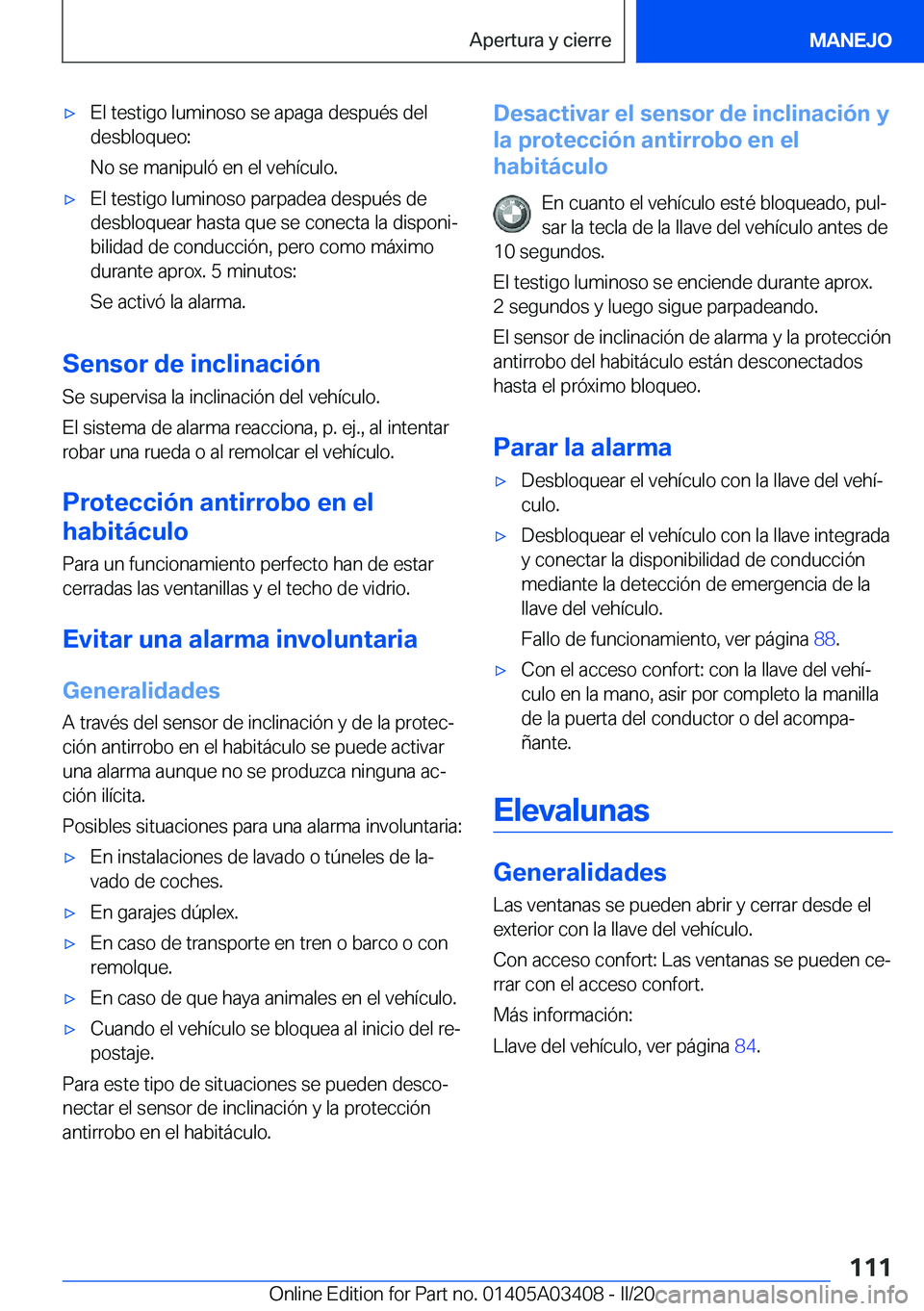 BMW X6 M 2020  Manuales de Empleo (in Spanish) 'x�E�l��t�e�s�t�i�g�o��l�u�m�i�n�o�s�o��s�e��a�p�a�g�a��d�e�s�p�u�