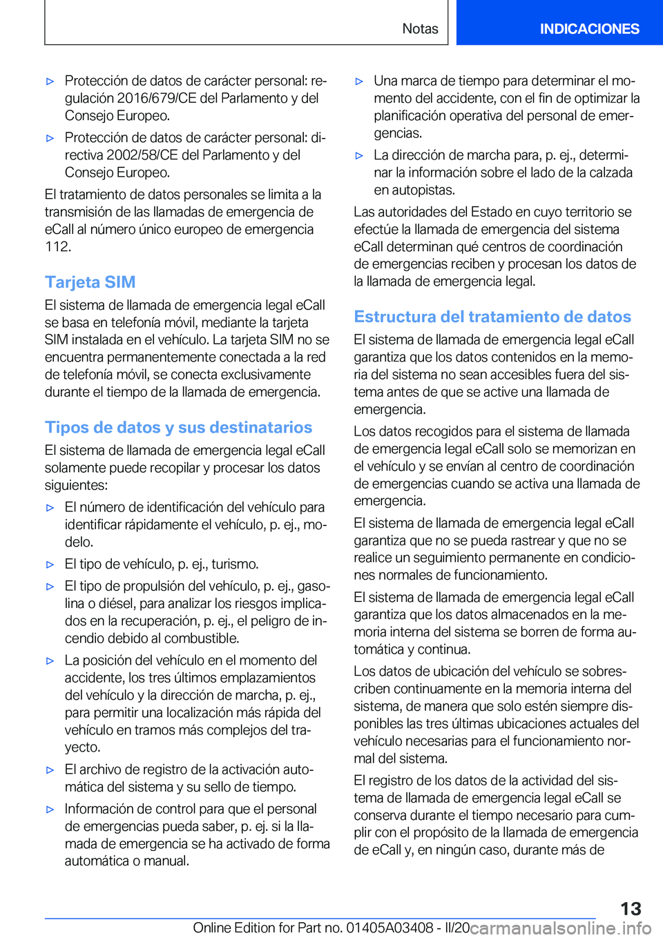 BMW X6 M 2020  Manuales de Empleo (in Spanish) 'x�P�r�o�t�e�c�c�i�