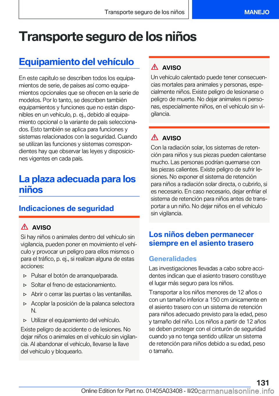 BMW X6 M 2020  Manuales de Empleo (in Spanish) �T�r�a�n�s�p�o�r�t�e��s�e�g�u�r�o��d�e��l�o�s��n�i�