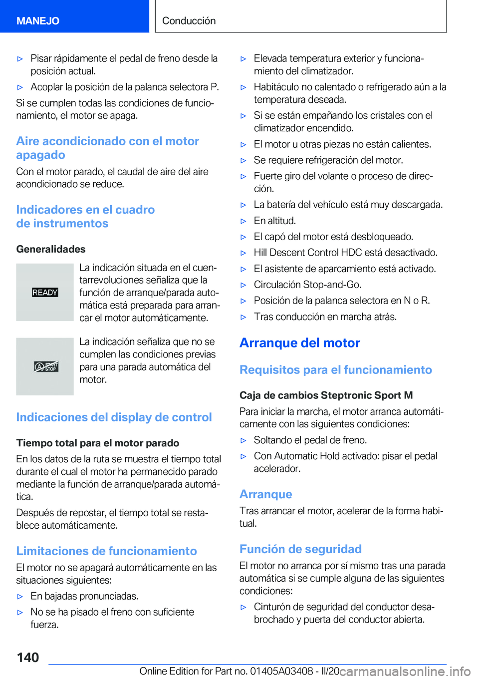 BMW X6 M 2020  Manuales de Empleo (in Spanish) 'x�P�i�s�a�r��r�