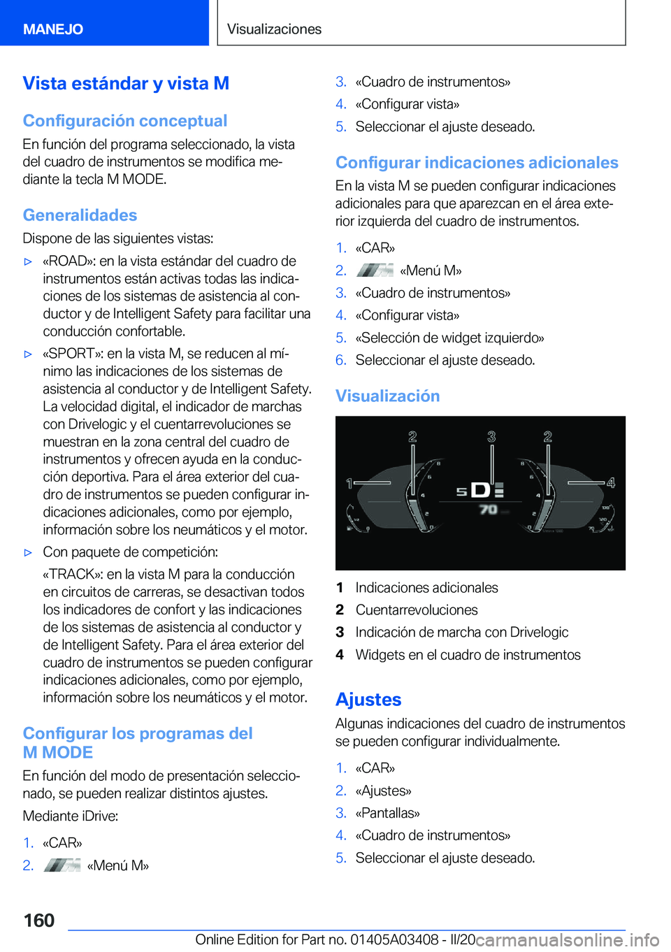 BMW X6 M 2020  Manuales de Empleo (in Spanish) �V�i�s�t�a��e�s�t�