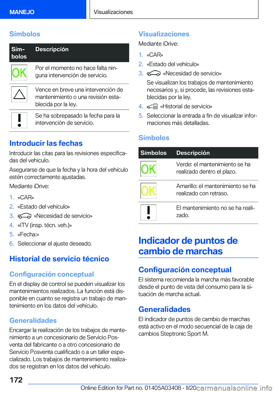 BMW X6 M 2020  Manuales de Empleo (in Spanish) �S�