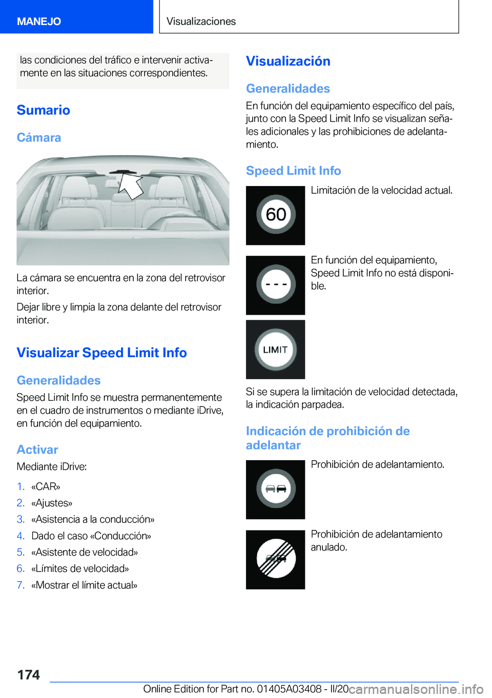 BMW X6 M 2020  Manuales de Empleo (in Spanish) �l�a�s��c�o�n�d�i�c�i�o�n�e�s��d�e�l��t�r�