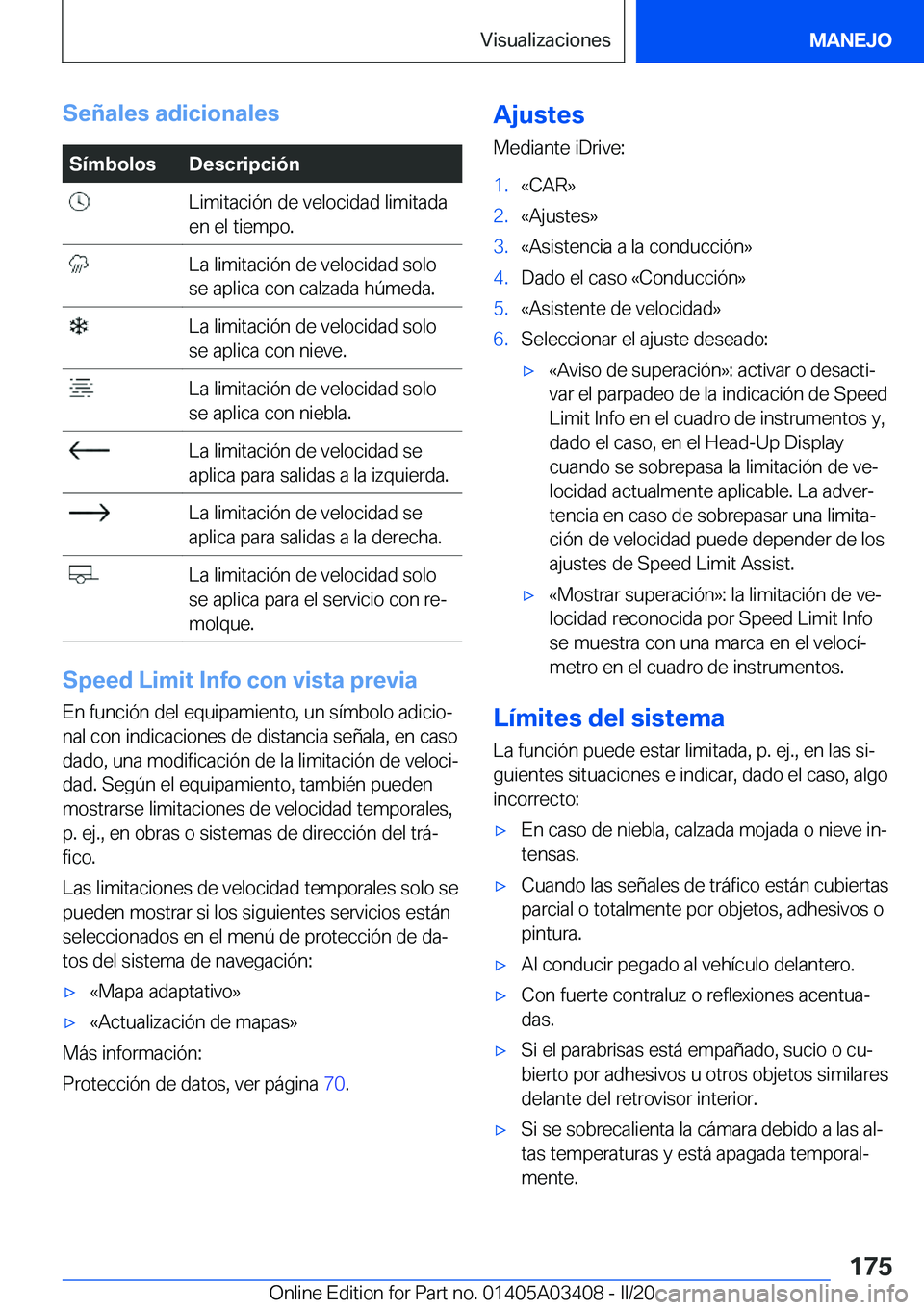 BMW X6 M 2020  Manuales de Empleo (in Spanish) �S�e�