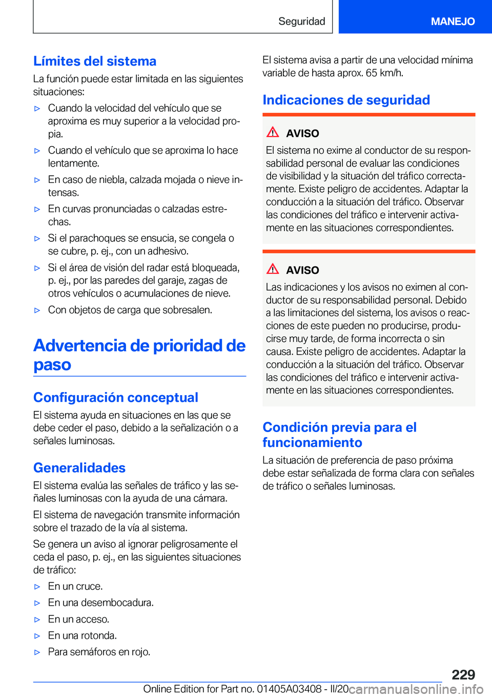 BMW X6 M 2020  Manuales de Empleo (in Spanish) �L�