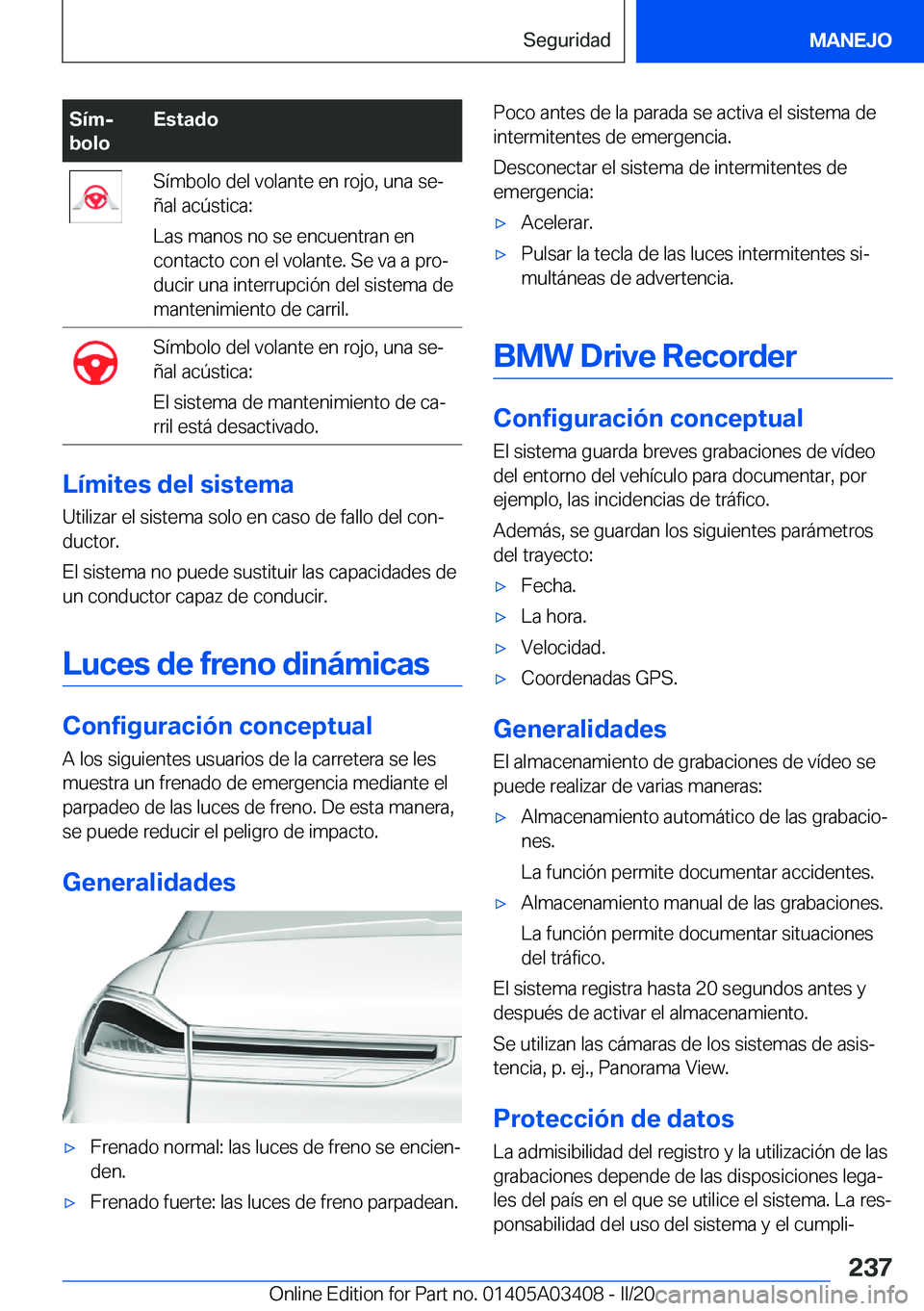 BMW X6 M 2020  Manuales de Empleo (in Spanish) �S�