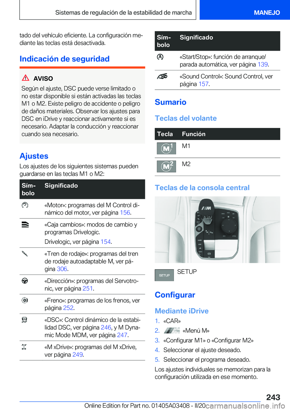 BMW X6 M 2020  Manuales de Empleo (in Spanish) �t�a�d�o��d�e�l��v�e�h�