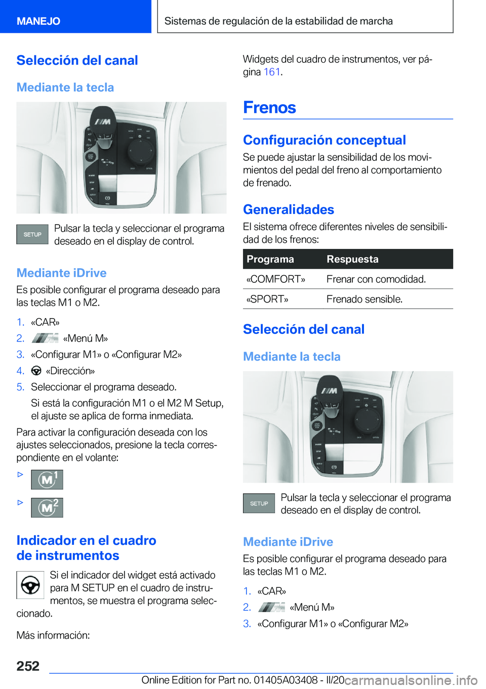 BMW X6 M 2020  Manuales de Empleo (in Spanish) �S�e�l�e�c�c�i�