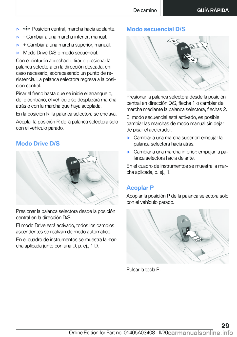 BMW X6 M 2020  Manuales de Empleo (in Spanish) 'x���P�o�s�i�c�i�