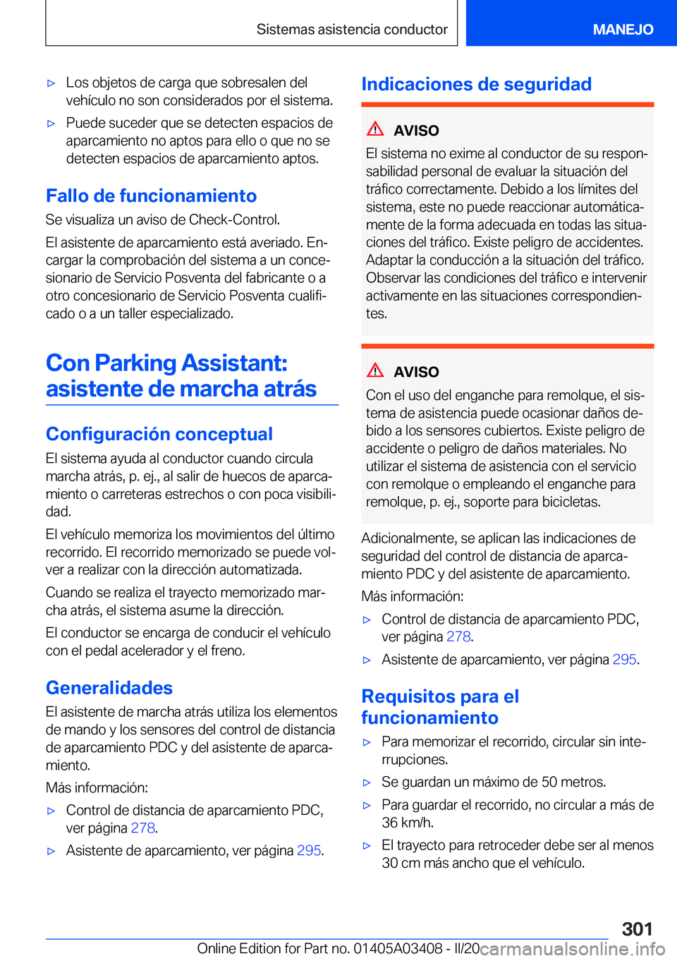 BMW X6 M 2020  Manuales de Empleo (in Spanish) 'x�L�o�s��o�b�j�e�t�o�s��d�e��c�a�r�g�a��q�u�e��s�o�b�r�e�s�a�l�e�n��d�e�l
�v�e�h�