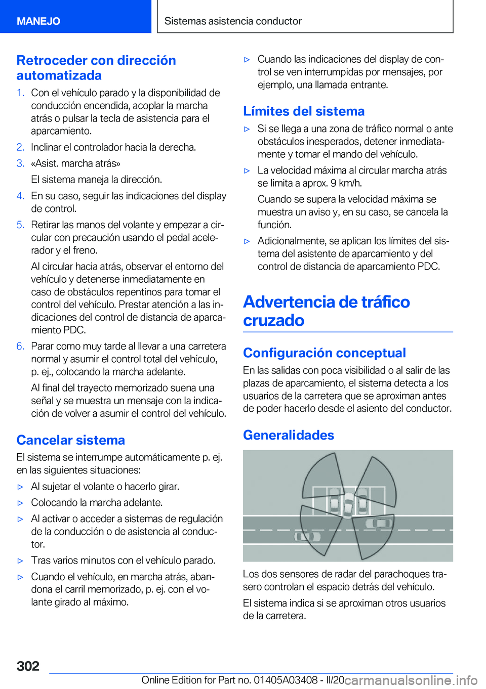 BMW X6 M 2020  Manuales de Empleo (in Spanish) �R�e�t�r�o�c�e�d�e�r��c�o�n��d�i�r�e�c�c�i�