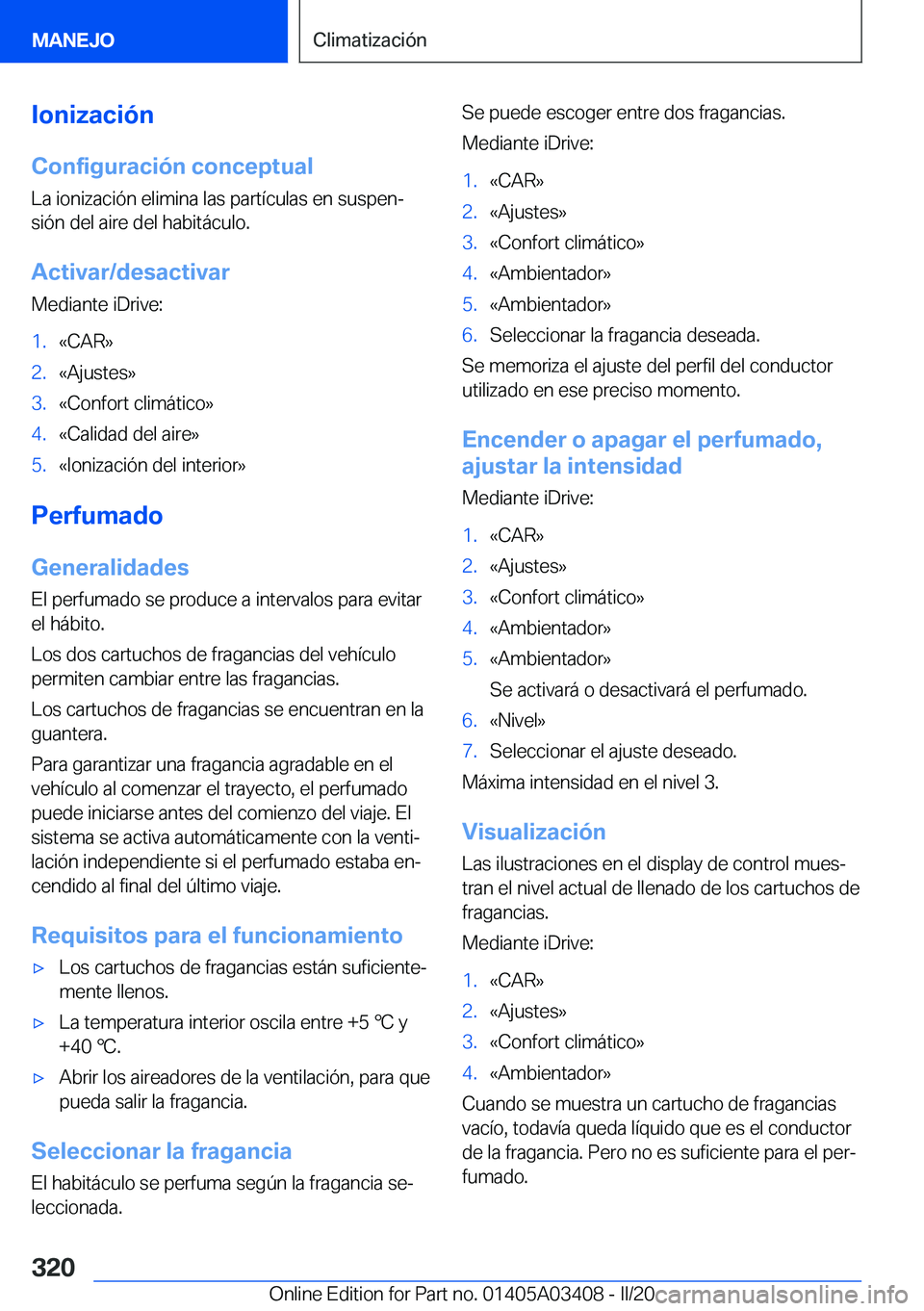 BMW X6 M 2020  Manuales de Empleo (in Spanish) �I�o�n�i�z�a�c�i�