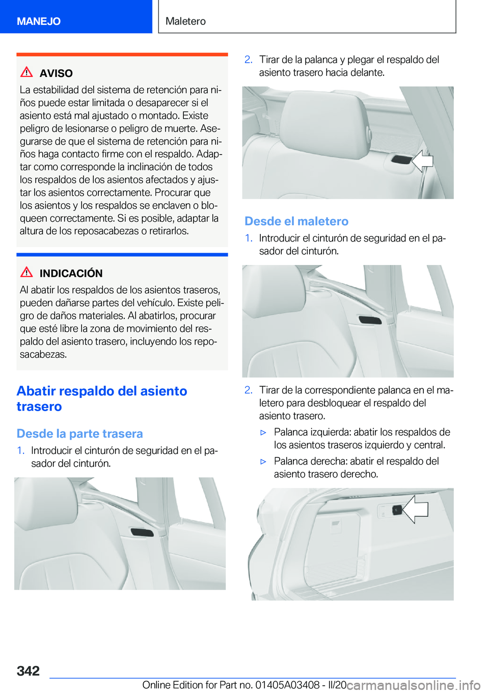 BMW X6 M 2020  Manuales de Empleo (in Spanish) �A�V�I�S�O
�L�a��e�s�t�a�b�i�l�i�d�a�d��d�e�l��s�i�s�t�e�m�a��d�e��r�e�t�e�n�c�i�
