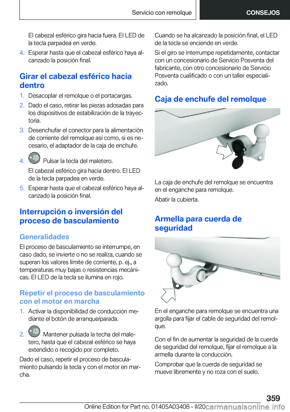 BMW X6 M 2020  Manuales de Empleo (in Spanish) �E�l��c�a�b�e�z�a�l��e�s�f�