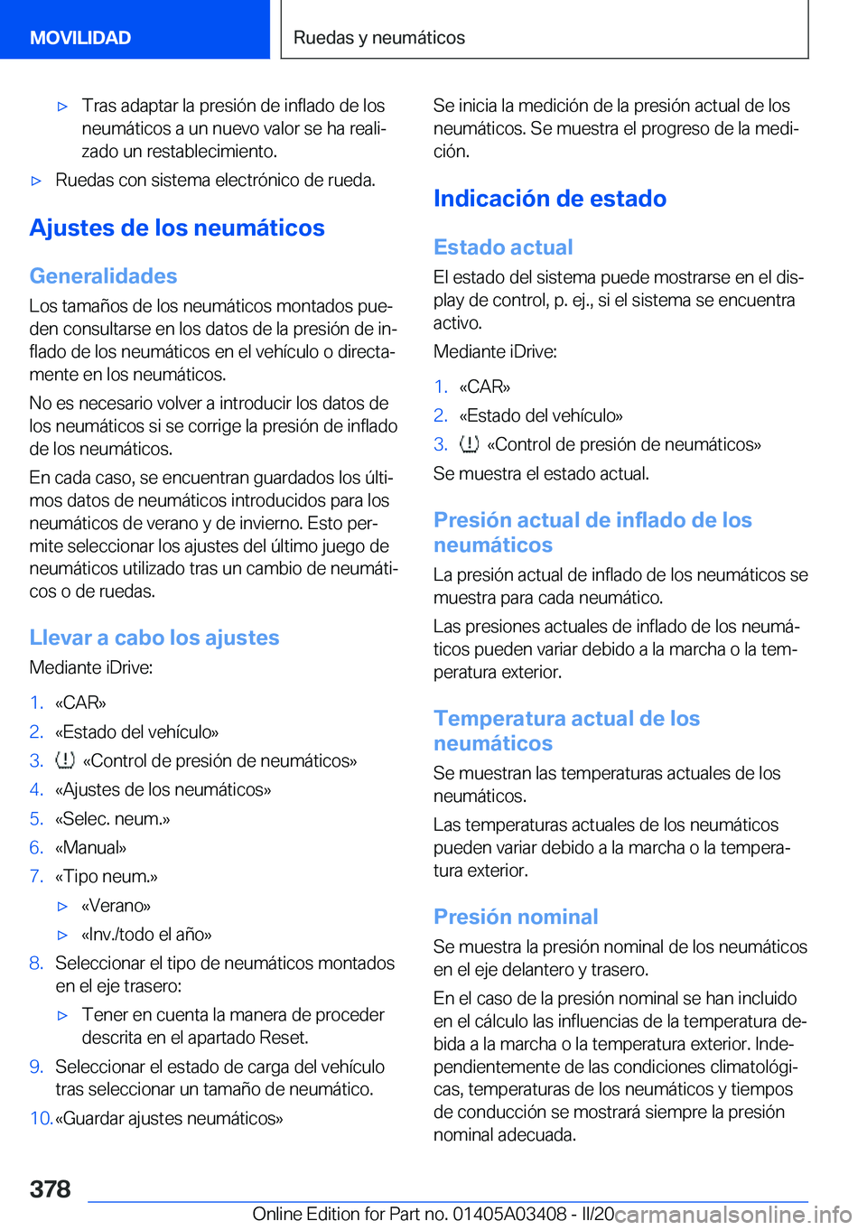 BMW X6 M 2020  Manuales de Empleo (in Spanish) 'x�T�r�a�s��a�d�a�p�t�a�r��l�a��p�r�e�s�i�