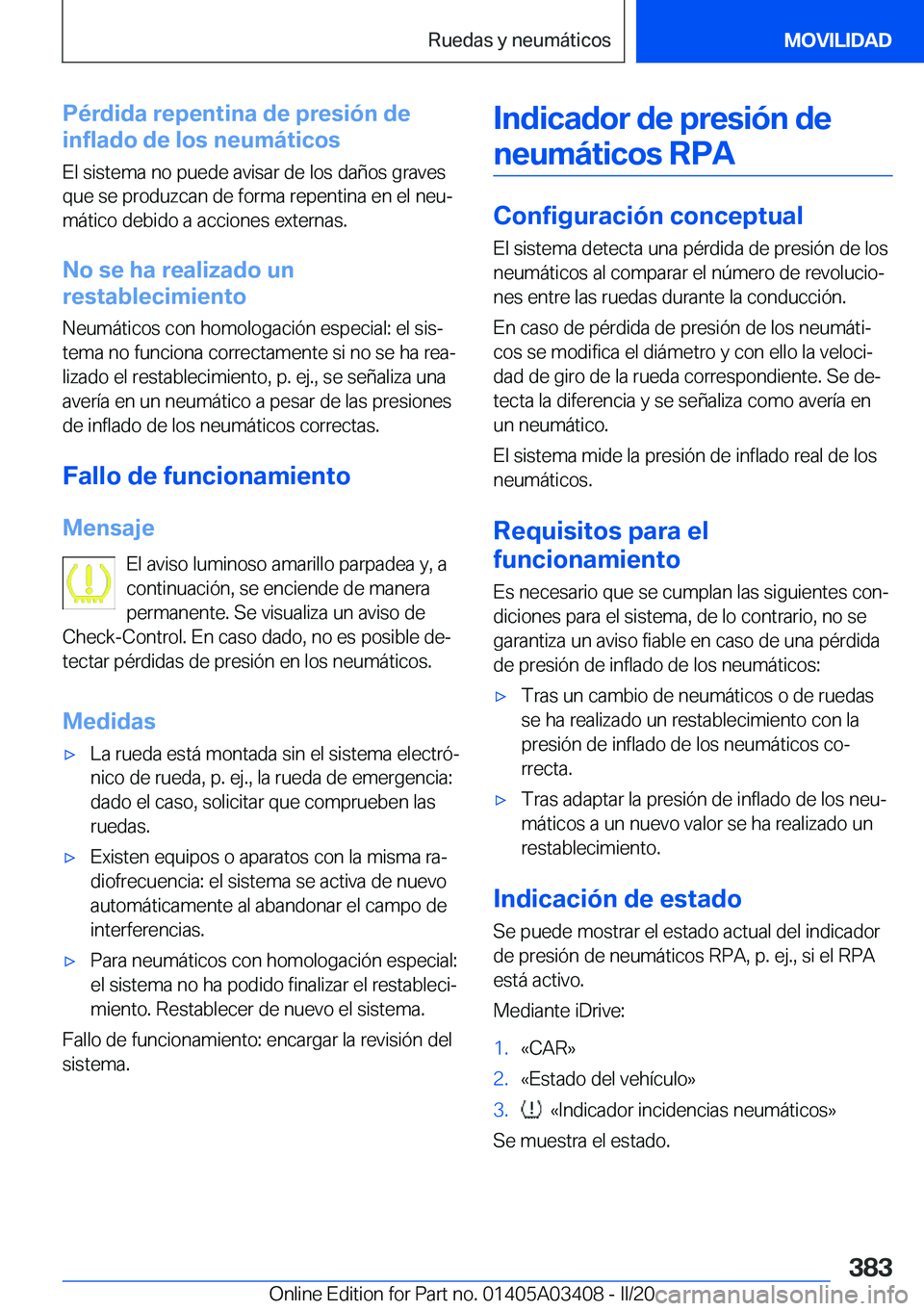 BMW X6 M 2020  Manuales de Empleo (in Spanish) �P�