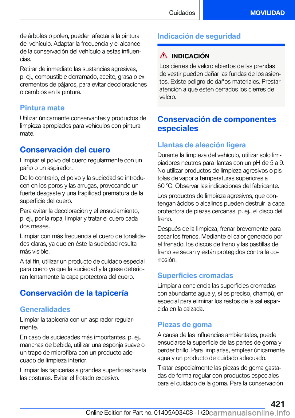 BMW X6 M 2020  Manuales de Empleo (in Spanish) �d�e��