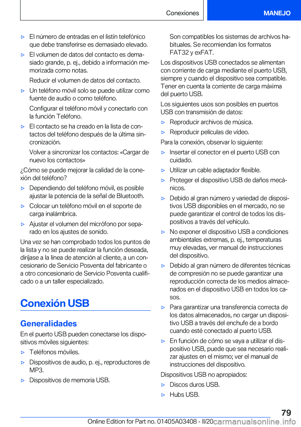 BMW X6 M 2020  Manuales de Empleo (in Spanish) 'x�E�l��n�