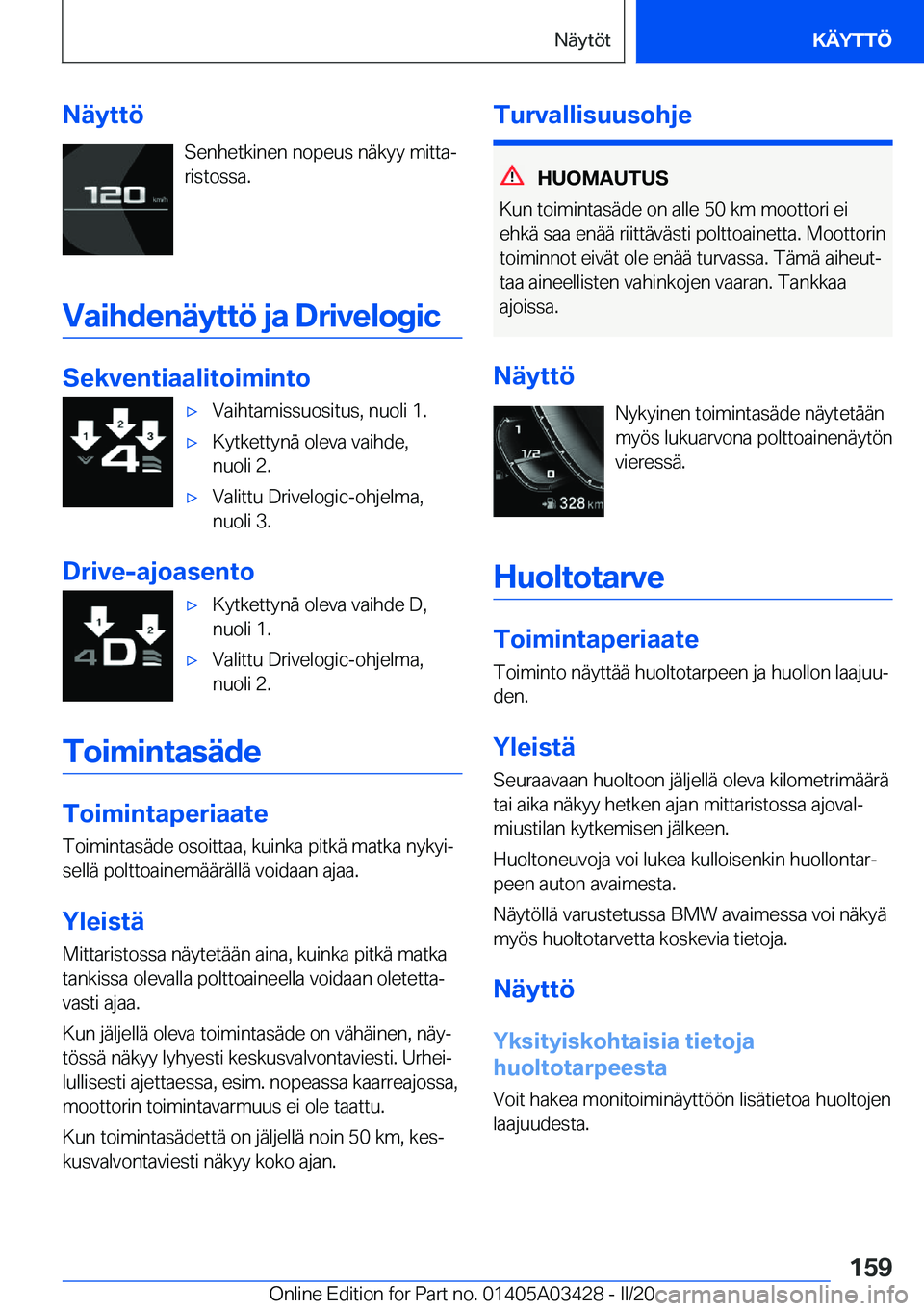 BMW X6 M 2020  Omistajan Käsikirja (in Finnish) �N�