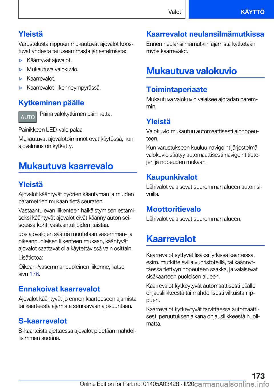 BMW X6 M 2020  Omistajan Käsikirja (in Finnish) �Y�l�e�i�s�t�