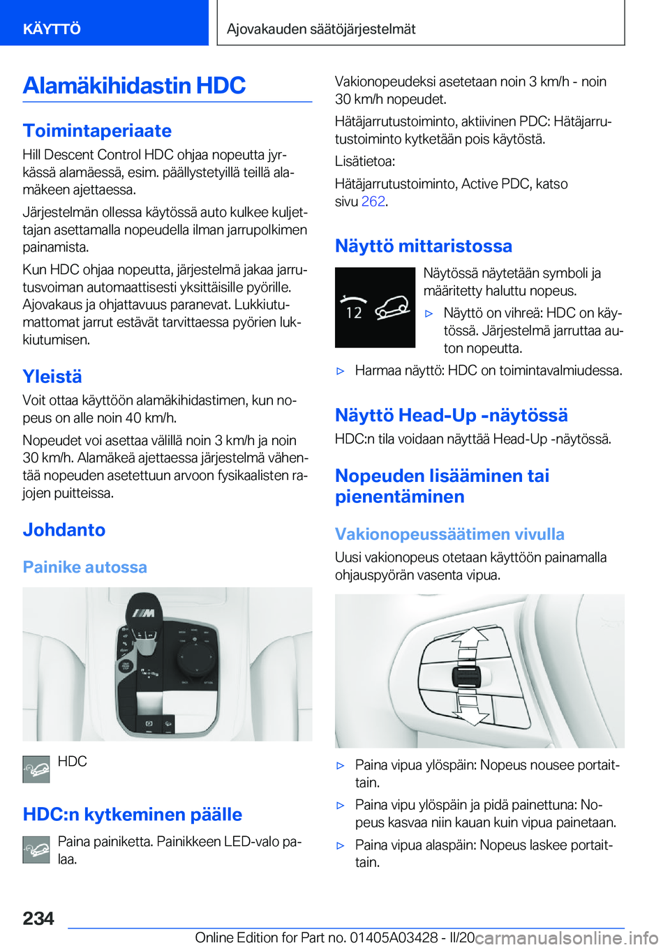 BMW X6 M 2020  Omistajan Käsikirja (in Finnish) �A�l�a�m�
