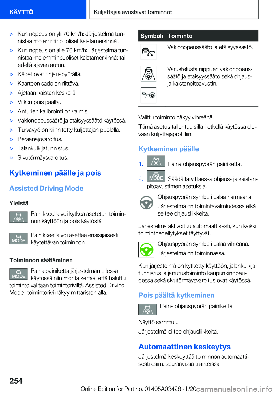BMW X6 M 2020  Omistajan Käsikirja (in Finnish) 'x�K�u�n��n�o�p�e�u�s��o�n��y�l�i��7�0��k�m�/�h�:��J�