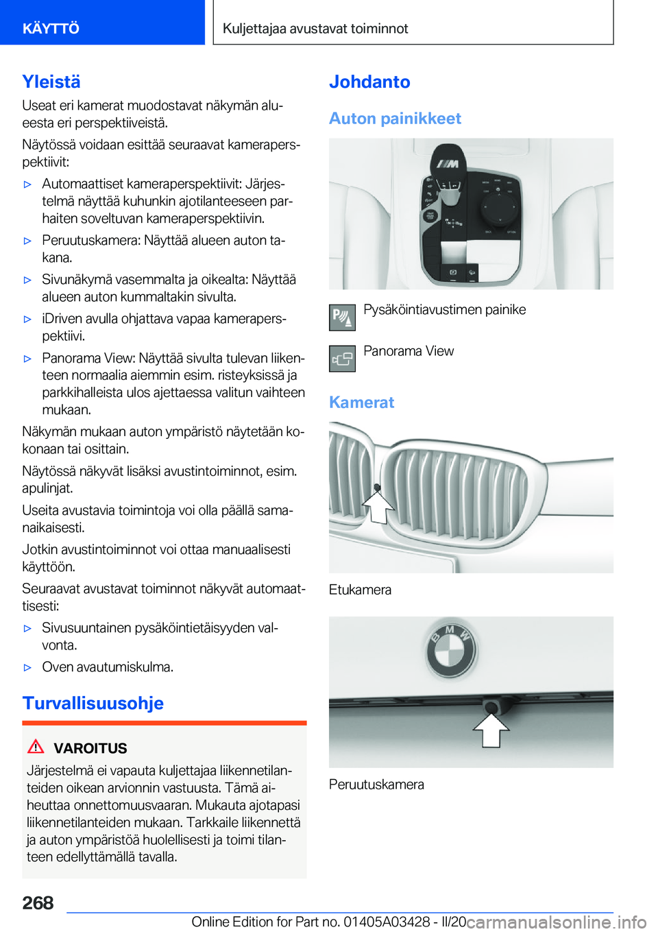 BMW X6 M 2020  Omistajan Käsikirja (in Finnish) �Y�l�e�i�s�t�