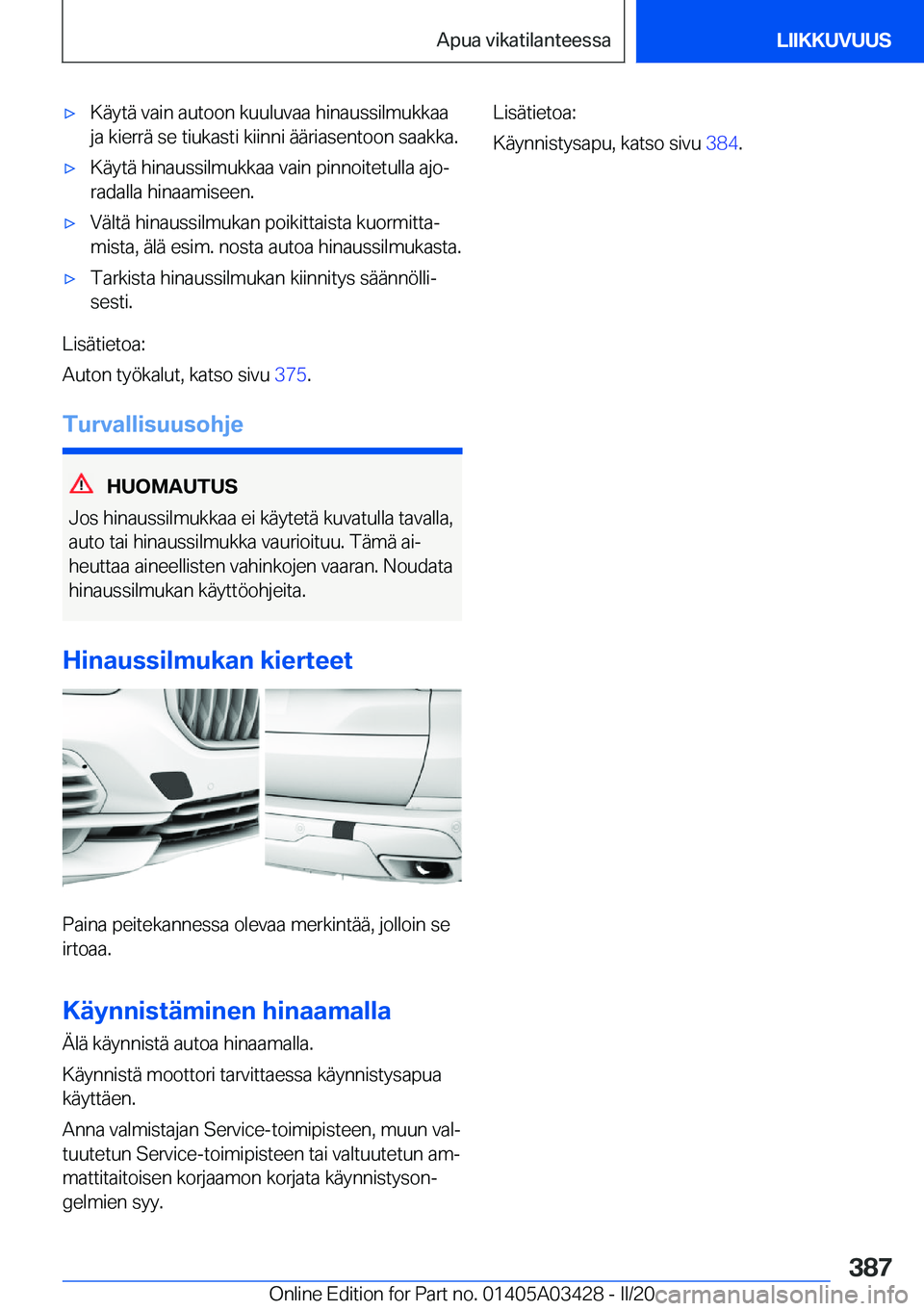 BMW X6 M 2020  Omistajan Käsikirja (in Finnish) 'x�K�