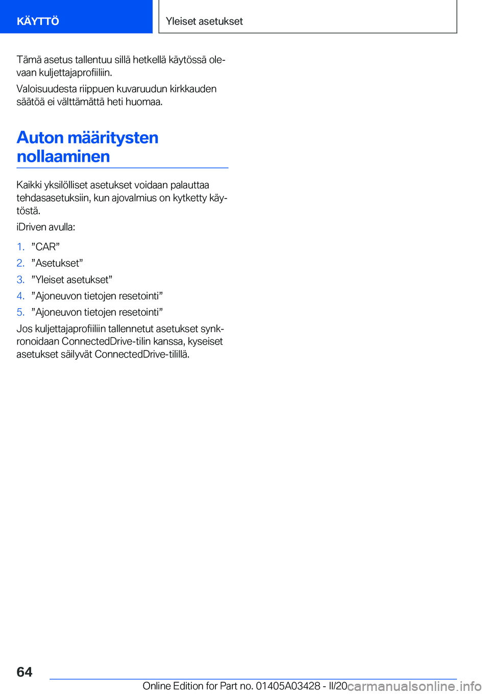 BMW X6 M 2020  Omistajan Käsikirja (in Finnish) �T�
