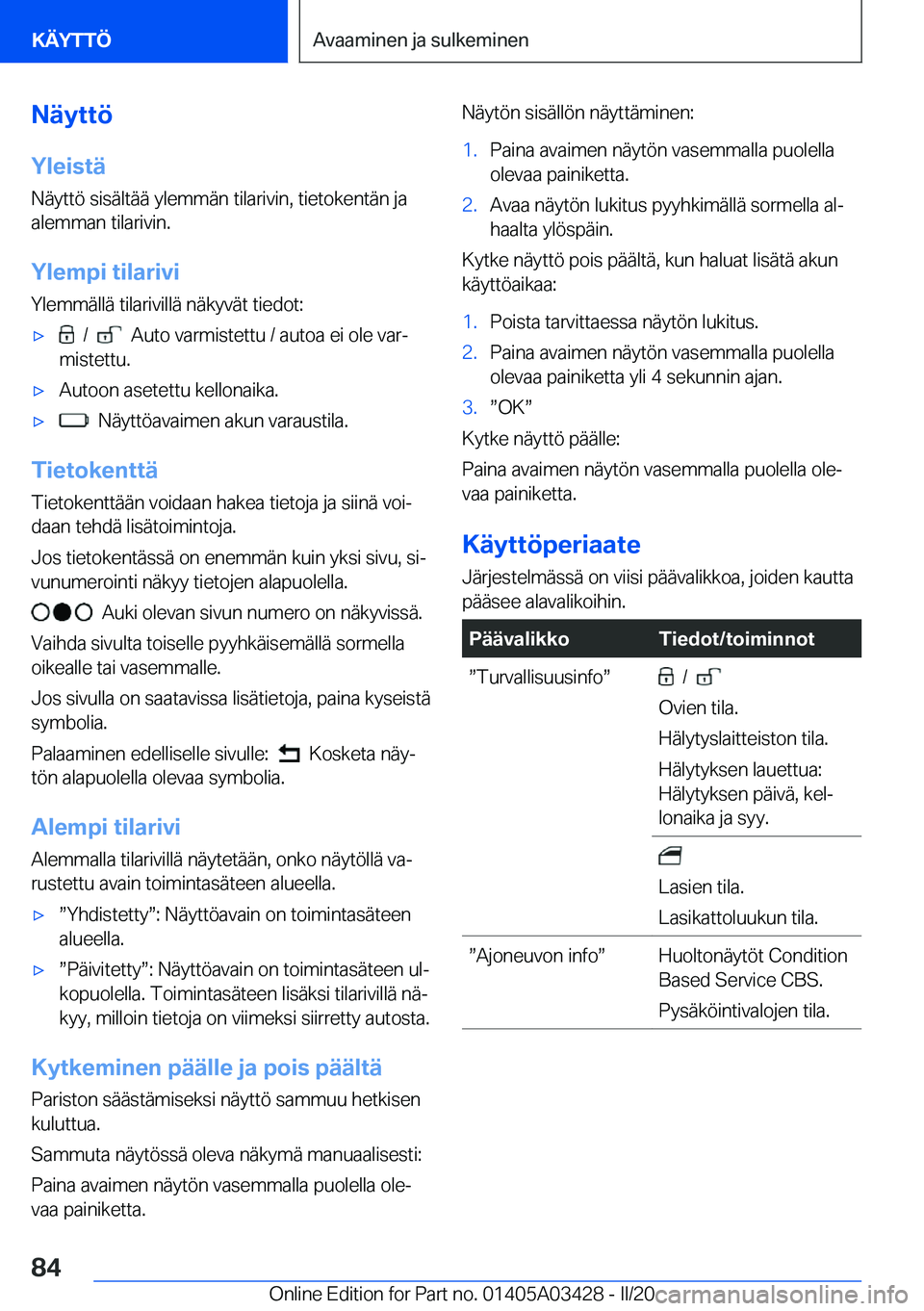 BMW X6 M 2020  Omistajan Käsikirja (in Finnish) �N�