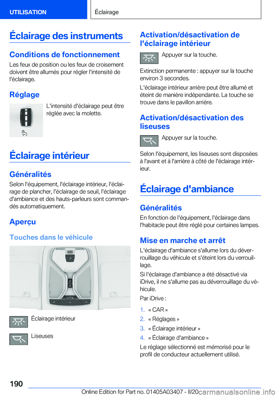 BMW X6 M 2020  Notices Demploi (in French) �