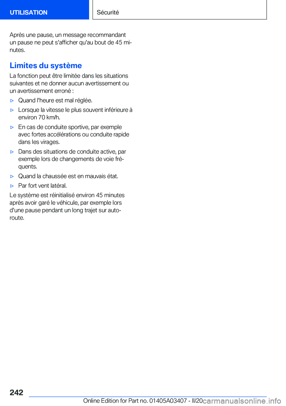 BMW X6 M 2020  Notices Demploi (in French) �A�p�r�è�s��u�n�e��p�a�u�s�e�,��u�n��m�e�s�s�a�g�e��r�e�c�o�m�m�a�n�d�a�n�t
�u�n��p�a�u�s�e��n�e��p�e�u�t��s�'�a�f�f�i�c�h�e�r��q�u�'�a�u��b�o�u�t��d�e��4�5��m�ij
�n�u�t�e�s�.

