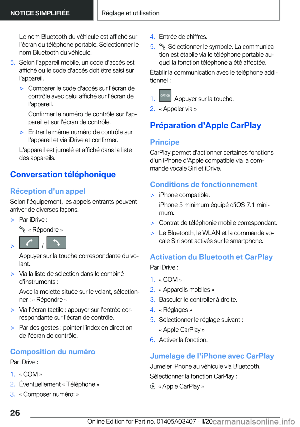 BMW X6 M 2020  Notices Demploi (in French) �L�e��n�o�m��B�l�u�e�t�o�o�t�h��d�u��v�é�h�i�c�u�l�e��e�s�t��a�f�f�i�c�h�é��s�u�r�l�'�é�c�r�a�n��d�u��t�é�l�é�p�h�o�n�e��p�o�r�t�a�b�l�e�.��S�é�l�e�c�t�i�o�n�n�e�r��l�e�n�o�m��B